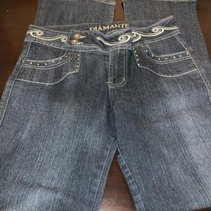 Diamante push up boot cut jeans